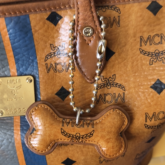 MCM Brown and Blue Women's Tote Bag - Picture 2 of 11